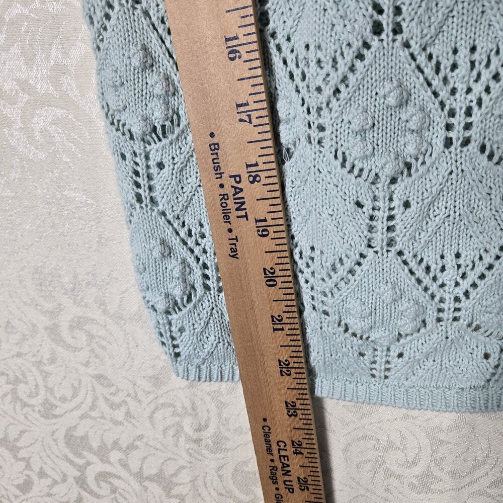 Aéropostale Crochet Tank XL Aqua Knit Cami Button Front Coquette Soft Girl - Picture 11 of 12